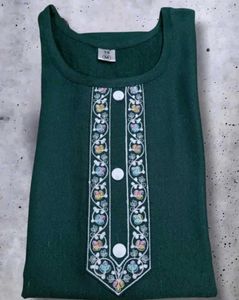 Green Woollen Kurta