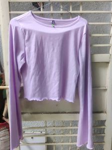 Cute Lavender Crop Top