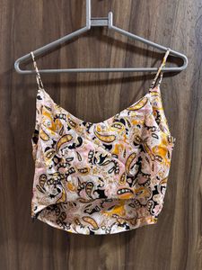 Paisley Cowl Neck Cami Top