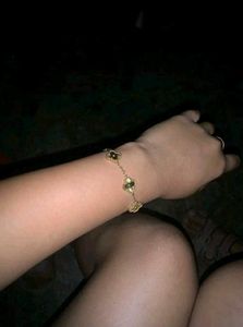 18k Gold Van Cleef Clover Bracelet Anti Tarnish