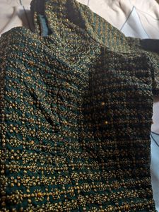 Elegant Green Embellished Blouse