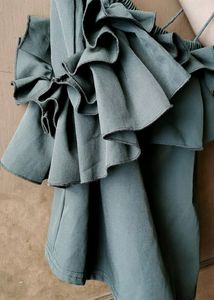 Mehendi Green Ruffle Top