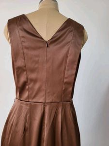 Sleeveless Brown Cocktail Dress