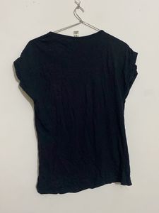 Black Apple Print Tee