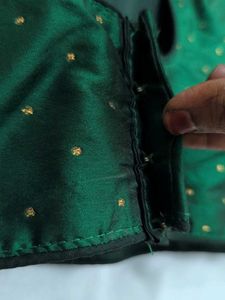 Green Embellished Blouse Party Wear