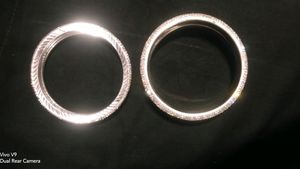 Silver Diamond Bangle Set 😘