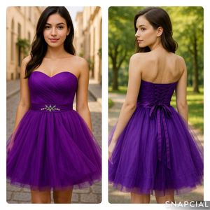 Purple Tulle Party Dress
