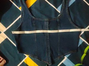 Denim Corset Top