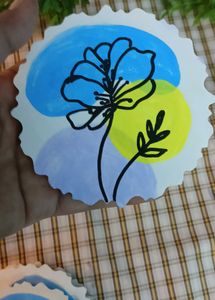 Abstract Floral Coasters (Set of 4)