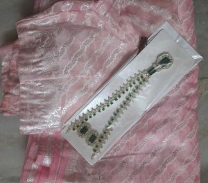 Elegant Light Pink Georgette Benarasi Saree
