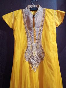 Beautiful Yellow Anarkali Dress 👗🌸✨