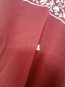 Embroidered Maroon Dress