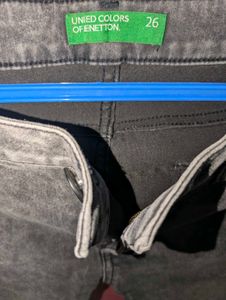 Acid Wash Gray Jeans