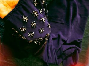 HANDWORKED TOP WITH BUTTERFLY SLEEVE