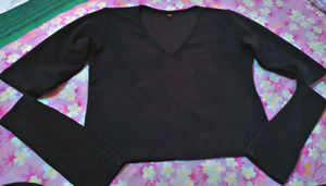 Casual CutOut Solid Women Black Top