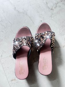 Sequins Heel Sandel