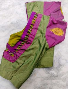 Beautiful Green Color Silk blouse