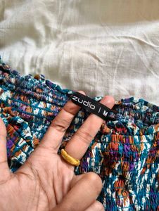 Multicolor Peplum Top