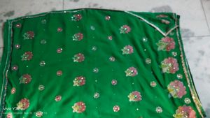Pink Embroidery Work Saree