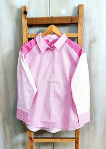 Pink Striped Long Sleeve Shirt Size-42-44