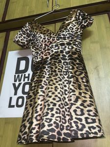 Leopard Print Mini Party Dress