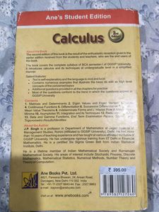 Calculus - J.P. Singh 2nd edition 2013