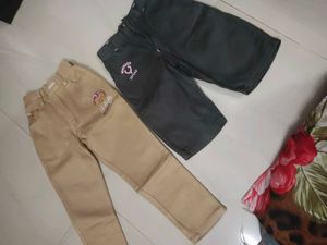 Embroidered Tan Pants