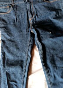 Blue Denim Jeans, new,slim fit, length 35 in