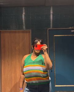 Colorful Crochet Halter Top