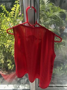 Red Sleeveless Top