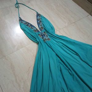 Vintage Beaded Long Dress