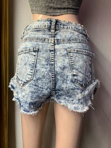 Acid Wash Denim Shorts