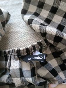Gingham Puff Sleeve Dress