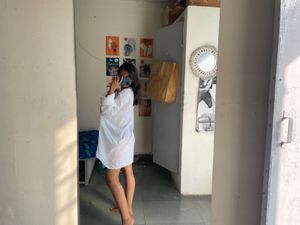 white oversized shirt cotton