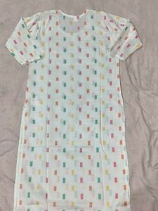 White Embroidered Kurti - XXL