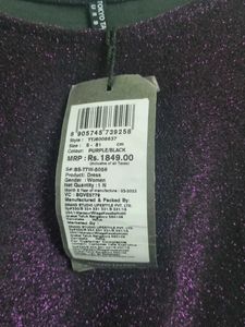 Sparkly Purple Ruched Dress