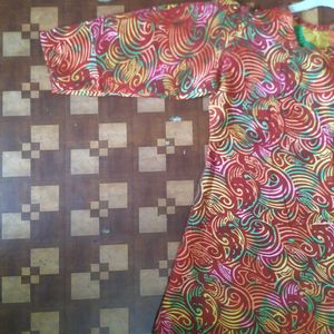 Patterned Midi Dress