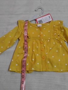 Cute Yellow Polka Dot Top