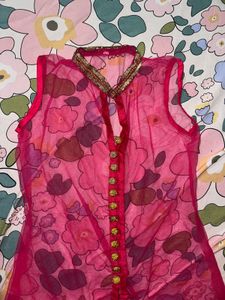 Rose Pink Indo Western Lehenga