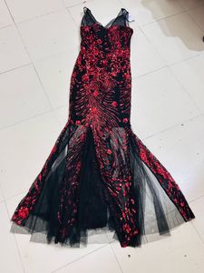 Savana red sequinned cocktail dress
