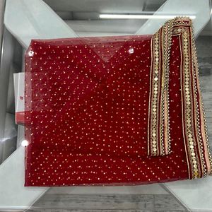 Heavy Red Chunni Dupatta