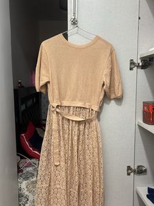 Beautiful Neted Korean Flare Dress