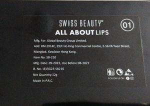 Swiss Beauty Matte Lip Palette