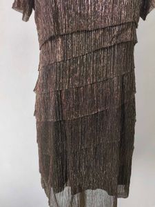 Vintage Metallic Tiered Dress