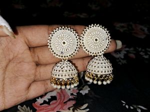 White Pearl Jhumka