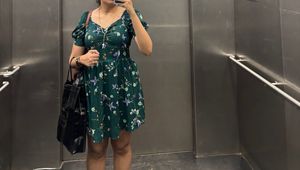Floral Print Green Dress