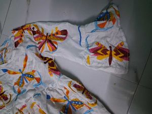 Butterfly Embroidery Top