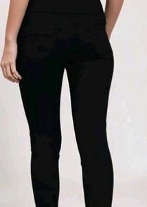 High-Waisted Black Corset Jeans 10 Button