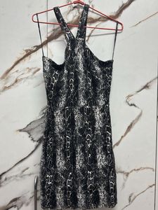 Snakeskin Print Mini Dress