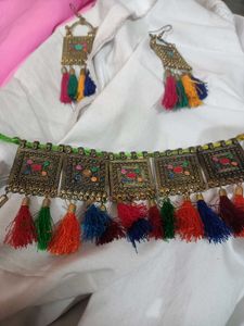 Boho Tassel Necklace & Earring Set